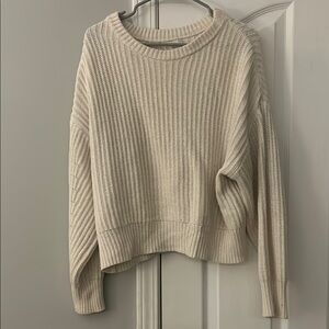 A New Day Cream Chunky Knit Crew Neck Sweater